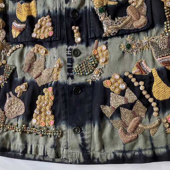 INCREDIBLE! Libertine Embellished Dyed Field Jacket 2017 Collection Unisex - Picture 6 of 11